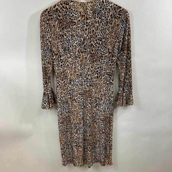 Essentials By Milano Leopard Print Jersey Knit V-Neck Dress, Medium - Picture 13 of 13